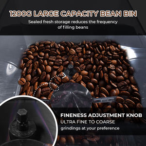 Riduzione tariffaria Moseener commerciale macinacaffè elettrico in acciaio inox Café Americano Latte espresso macchina da caffè - Product Image 2