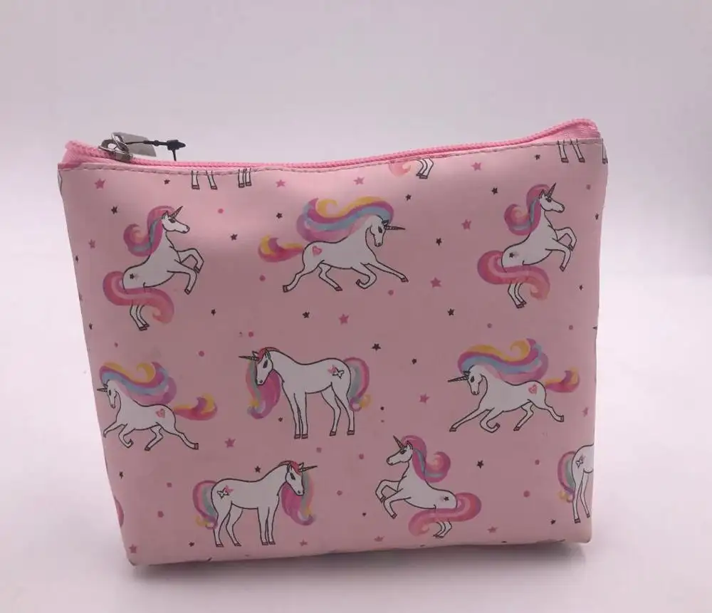 unicorn beauty lovely cosmetic bag PU 2019 amazon american child bag