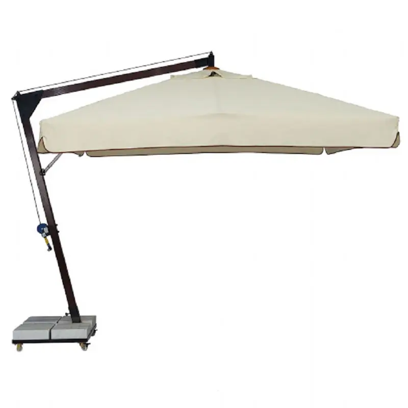 Guarda-chuva de 350*350 cm, guarda-sol quadrado para lâmpada lateral, guarda-chuva romano