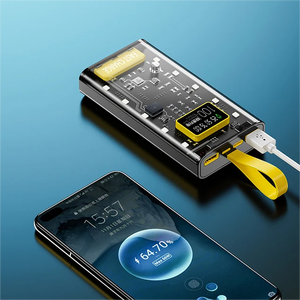 Nouvelle Arrivée Portable Batterie Externe Meilleur Mobile <span class=keywords><strong>Powerbank</strong></span> 10000mAh <span class=keywords><strong>20000mAh</strong></span> Chargeur Charge Rapide Transparent Power Banks - Product Image 4