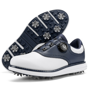Chaussures de golf pour hommes, semelle extérieure en caoutchouc cloutée antidérapante, talon plat, vêtements décontractés pour sports de plein air - Product Image 3
