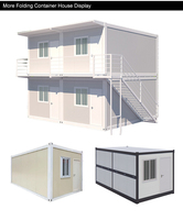 Maison de conteneur préfabriquée modulaire de 20 pieds Maison mobile/bureau en acier extensible portable pour chambre à coucher/boutique Conception de paquet plat