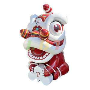 Escultura de León Danzante de Acero Inoxidable para Exteriores, Figura Personalizada para Decoración del Año Nuevo Chino - Product Image 4