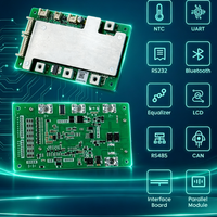 Carte de protection de batterie avec 16S 51.2V 25A, communication Bluetooth RS485 One Wire pour projets de batteries OEM/ODM personnalisés