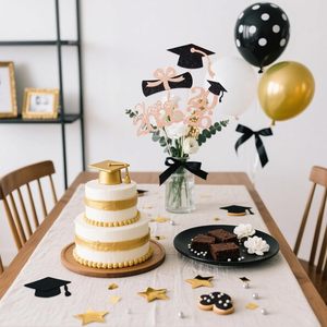 4 Pcs Décorations de Gâteau Scintillantes pour la Remise des Diplômes de la Promotion 2026 – Idéales pour les Fêtes de Fin d'Études au Lycée et à l'Université - Product Image 5