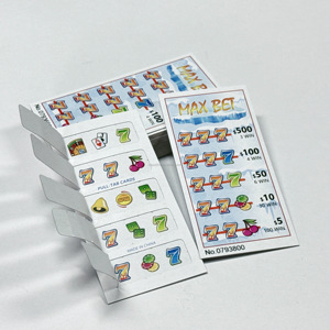 Nhà Máy Tùy Chỉnh Thiết Kế Kéo Tab Xổ Số Thẻ Kinh Doanh Thẻ 4-Đầy Màu Sắc Cmyk Mở Năm Cửa Sổ In Kỹ Thuật Số Bìa - Product Image 3