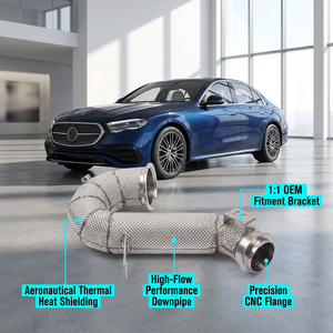 Collecteur d'échappement OEM pour Mercedes-Benz W214 E260 E250 E300 E450 2.0T, tuyau d'échappement avec bouclier thermique, amélioration de puissance - Product Image 1