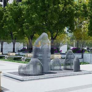 ANW9544 Escultura Art Deco de Acero Inoxidable Hecha a Medida, Refleja Elegancia, Creatividad y Durabilidad, para Ocasiones de Aniversario, Hecha en China - Product Image 3