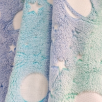 Peignoir à capuche pour enfants et bébés, léger, chaud, lavable en machine, imprimé ciel nocturne et planètes, 230 g/m², avec couverture assortie