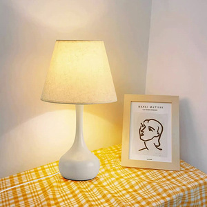 <span class=keywords><strong>Lampe</strong></span> de table en tissu minimaliste nordique moderne, taille moyenne, LED lumière du jour, protection des yeux, pour <span class=keywords><strong>salon</strong></span>, chambre à coucher, bureau de <span class=keywords><strong>lecture</strong></span> - Product Image 4