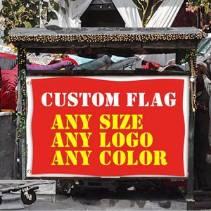 Drapeau publicitaire personnalisé en polyester 100D de haute qualité, toutes tailles, pour campagnes de dropshipping, en tissu - Product Image 3
