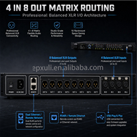 DSP4080 DriveRack avec FIR/WIFI/DSP, fréquence d'échantillonnage 96KHz-192KHz, processeur numérique 4 entrées 8 sorties pour système de contrôle de haut-parleurs