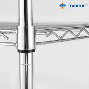 מדפי תיל כרום פרימיום, 5 שכבות, מדפים ניתנים לערום ללא ברגים, הגנה מפני קורוזיה, פלדה, מאושר על ידי <span class=keywords><strong>NSF</strong></span>, ציפוי אבקה - Product Image 6