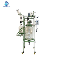 Réacteur en verre borosilicaté à double enveloppe avec structure de cadre revêtue de PTFE pour le traitement des milieux corrosifs industriels
