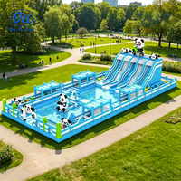 Château gonflable personnalisé pour enfants, couleur et taille au choix, toboggan aquatique extérieur, équipement de parc de trampolines, matériau PVC, usage commercial