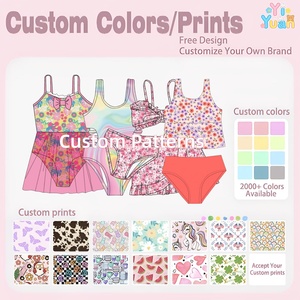 Trajes de baño personalizados para niñas, conjunto de bikini con Tirantes ajustables, traje de baño de dos piezas para niñas de 6 a 12 años - Product Image 3