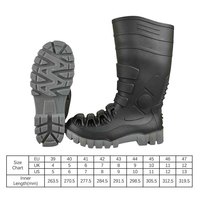 Bottes de Pluie de Travail PVC Anti-Chimiques Hautes à la Cheville, CE Nouveau Style, Imperméables, avec Embout et Semelle Anti-Perforation en Acier pour Homme
