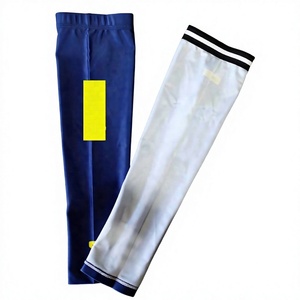 Manchons de cyclisme unisexes avec imprimé géométrique et protection anti-UV en Spandex/Polyester pour adultes - Product Image 1