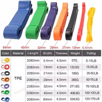 Lot de bandes de résistance TPE colorées et portables pour la maison, avec logo imprimé, pour la gym et l'exercice