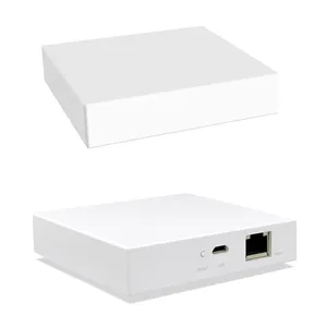Smart Home System Control Tuya ZigBee 3.0 Gateway Wired to Internet Zigbee Hub White