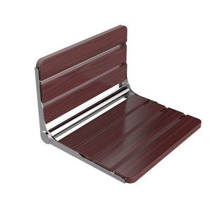 Folding <b>Bathroom</b> <b>Stool</b> Wall Mounted Solid Wood Shower Seat For Elderly And Pregnant Women 150kg Load Capacity - Product Image 5