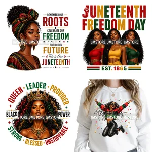 Transferts DTF thermocollants lavables pour Juneteenth, Mois de l'<span class=keywords><strong>Histoire</strong></span> des Noirs, Jour de la Liberté, Prêts à poser sur les sweats-shirts - Product Image 1