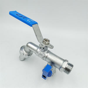 2ハンドル2インレットウェイビブコックホースウォータータップ洗濯機鍛造真鍮ビブコックウォータータップ - Product Image 2