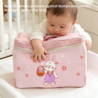 Panier de rangement pour jouets de bébé, organisateur portable pour chambre d'enfant, conteneur pliable en tissu, grande capacité, avec couvercle et poignée de transport