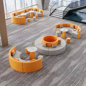 Sofá de couro personalizado para sala de espera, sofá moderno para escritório, hospital, hotel, lobby, área pública, banco, cadeira