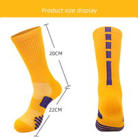 Chaussettes de basket-ball professionnelles classiques personnalisées hommes anti-dérapant Elite serviette chaussettes de sport respirant Crew chaussettes personnalisées