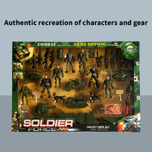 YICHENG esercito polizia militare <span class=keywords><strong>film</strong></span> & TV tema Unisex plastico Action Figure soldato Set giocattolo con cane carro armato pistola - Product Image 2