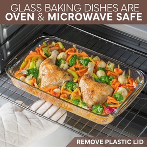 Recipiente de Vidrio para Hornear, de Alta Resistencia al Calor, con Tapa, en Oferta - Product Image 4