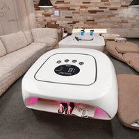 Lampe à ongles UV LED professionnelle 180W haute puissance, portable, rechargeable, en plastique, pour usage domestique et en salon, pour le durcissement du vernis gel