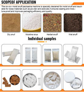 เครื่องบรรจุภัณฑ์ยาสูบสนูสแบบอัตโนมัติ 2 4 6 8 แถว เครื่องบรรจุซองสนูส เครื่องบรรจุถุงนิโคติน - Product Image 2