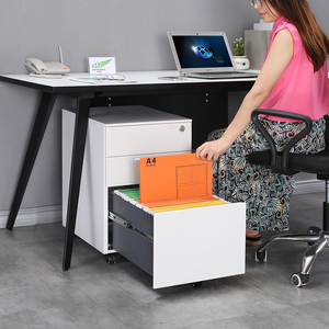 Tốt nhất lạnh cán nội thất văn phòng phổ bánh xe mỏng kim loại 3-ngăn kéo di động dọc nộp hồ sơ kim loại <span class=keywords><strong>Slimline</strong></span> di động bệ - Product Image 2