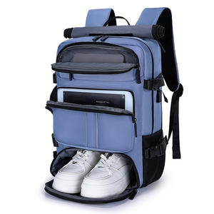 男女兼用スポーツビジネス旅行バックパック男性ウェットドライ分離屋外ノートパソコン用バックパック靴ポケット付き - Product Image 1