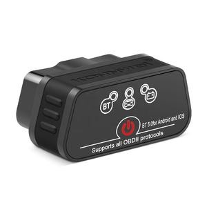 <span class=keywords><strong>KONNWEI</strong></span>-<span class=keywords><strong>KW901</strong></span> ELM327 outil de Diagnostic de moteur de voiture, Scanner de Code, sans fil, bluetooth 5.0, prise OBD2, version 2019 - Product Image 1