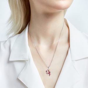 Collar de plata de ley 925 con colgante de media luna, luna, estrella, pájaro volador, collar conmemorativo - Product Image 5