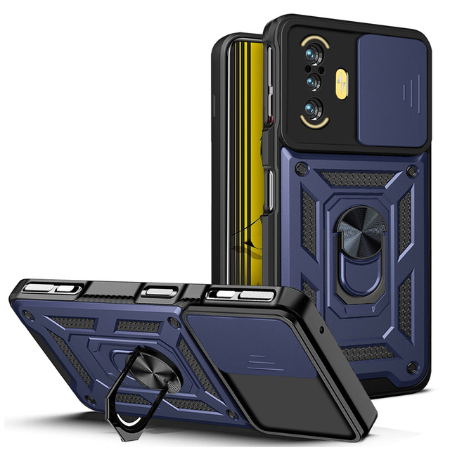 POCO F4 GT New Design Lens Camera Protective Sliding Window Phone Case ,Shockproof Mobile Phone Bags Back Cover