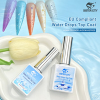 Gel de finition brillant effet goutte d'eau personnalisable, style designer français, 15 ml, pour nail art DIY UV LED, résine non toxique