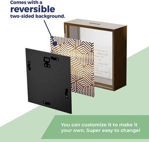 6*6*2 Inch Wooden <strong>Shadow</strong> <strong>Box</strong> with Glass Front - Product Image 4