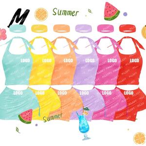 Essentials Baumwoll-Tanktop und Shorts Rocks ets Benutzer definiertes Logo Sexy Women 2-teiliges Rockset Benutzer definierte gemütliche passende Sets für Frauen - Product Image 2