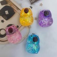 Desain baru Maltose kecil Capybara mainan Remas Glitter hewan penghilang stres mainan Remas bola stres klasik kapsul Fidget bola
