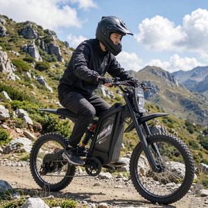 Vélo de montagne électrique en alliage d'aluminium noir 48V30AH, vélo tout-terrain, suspension intégrale, frein à disque hydraulique - Product Image 4