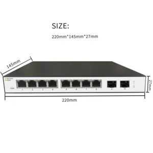 6 8 10 16 18 24 Port PoE Switch 100M 1000M Gigabit Uplink Ethernet Network Switch For Network Expansion Lighting Protection