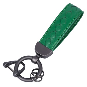 Porte-clés en cuir PU personnalisé avec logo de marque, impression sérigraphique, taille et couleur personnalisées, haute qualité, vente en gros - Product Image 5