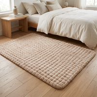 Tapis en fausse fourrure de lapin moelleux effet nuage, tapis de sol chaud pour chambre à coucher, décoration intérieure