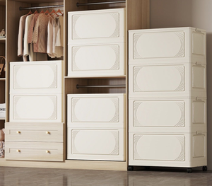 Caja de Almacenamiento de Plástico PP de Estilo Moderno, Armario Doméstico con Organización Plegable y Apilable - Product Image 3