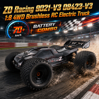 Camion électrique RC 4x4 sans balais ZD Racing 9021-V3 08423-V3 1:8 avec moteur 4274 2200KV, ESC 120A et empattement de 370 mm pour la conduite tout-terrain