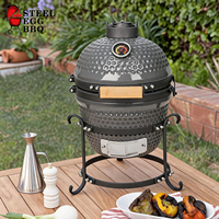 SEB KAMADO Barbecue Kamado Mini 13 Pouces en Céramique, Fumoir au Charbon de Bois Portable pour Camping et Jardin